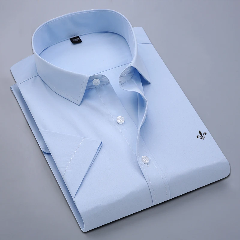 Dudalina Camisa Male Shirt Short Sleeve Men Shirt Brand Clothing Casual Slim Fit Camisa Social Masculina Chemise Homme No Pocket