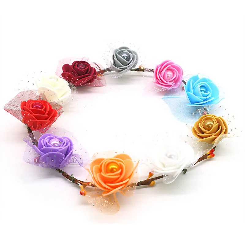 12Pcs/lot 3CM Foam Mini Rose Head Pearl Bead Artificial Flowers for Wedding Decoration DIY Bride Wreath Home Decor Fake Flower 8 12Pcs/lot 3CM Foam Mini Rose Head Pearl Bead Artificial Flowers for Wedding Decoration DIY Bride Wreath Home Decor Fake Flower 8