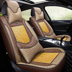 Лето прохладнее сиденья бамбука сиденье для стайлинга автомобиля чехол для Toyota Corolla Camry Rav4 Auris Prius Yalis Avensis внедорожник