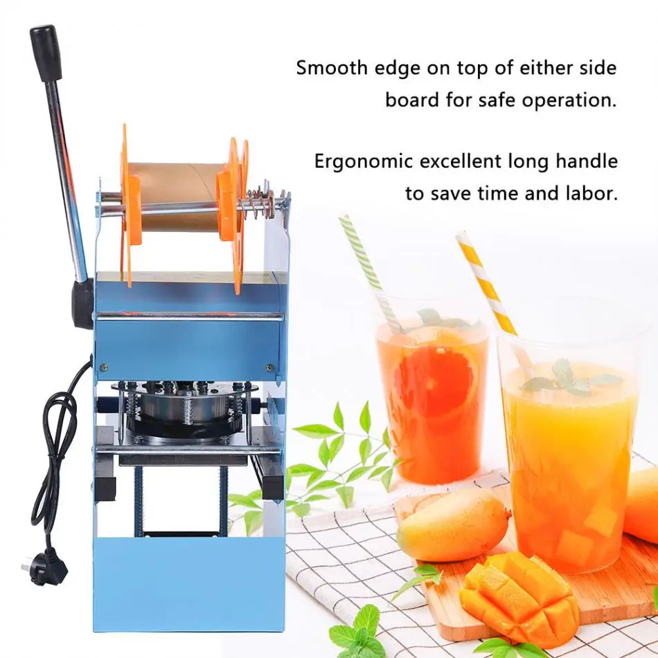 CN Plug В 220 В Электрический ручной Bubble tea Cup Sealer запайки 400-500 прочная металлическая структура