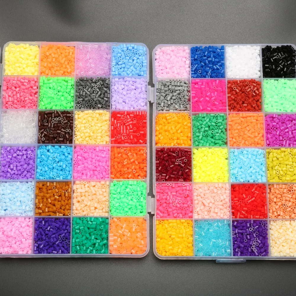 2 6mm Mini Hama Beads Set Toy DIY Perler Beads Puzzle Tools Pegboards Kit Hama Perler 5