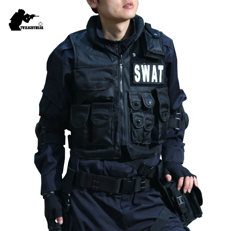 Военный тактический жилет 800D водонепроницаемый защитный Swat/FBI/POLICE крепеж на