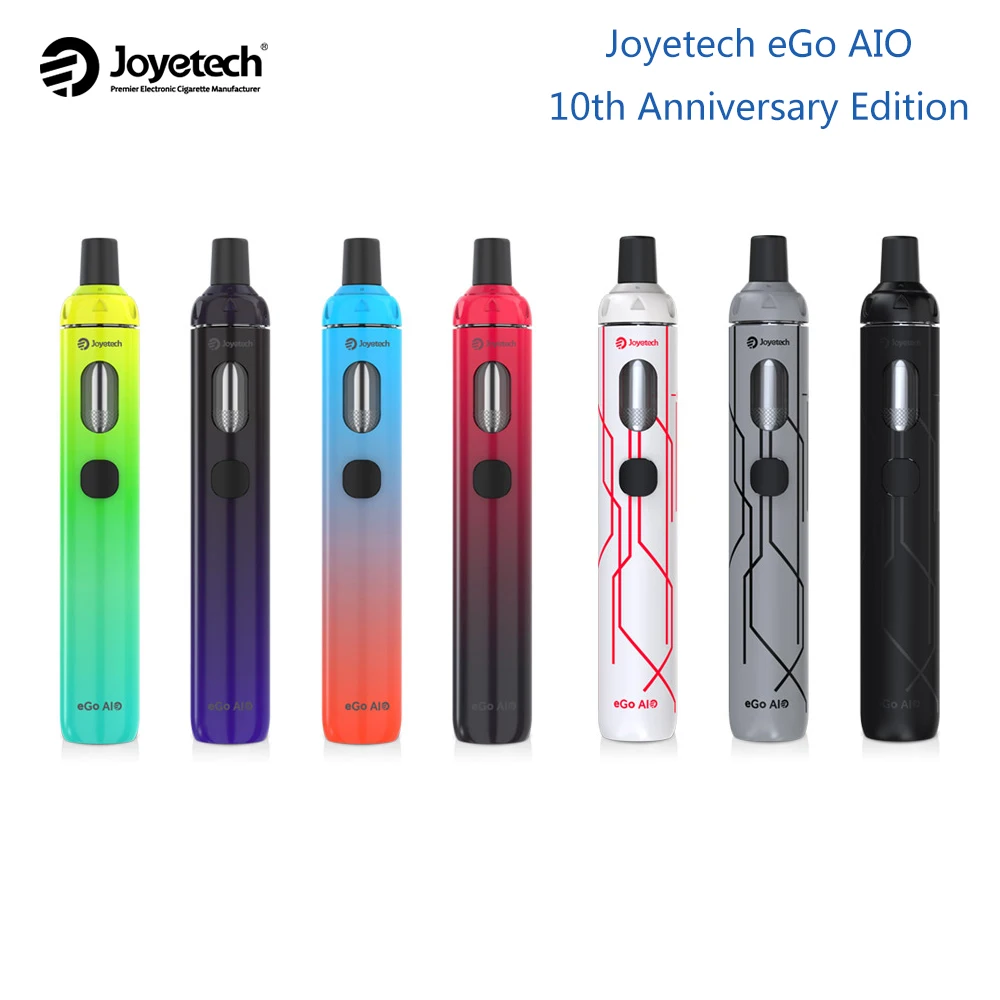 

Original Joyetech eGo AIO Kit 10th Anniversary Edition eGo AIO Built-in Battery With Vapor BF SS316 0.6ohm MTL Core Head