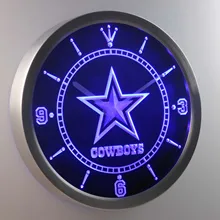 nc0503 Dallas Cowboys Neon Sign LED Wall Clock
