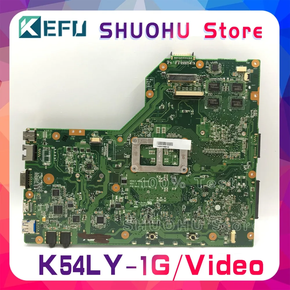 KEFU K54LY подходит для ASUS K54HR X54H X54HR Материнская плата ноутбука 1 ГБ HM65 HD6470M