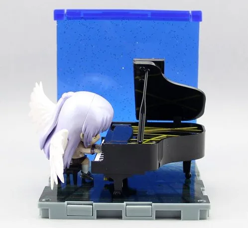 

Action Figure Cute Q Version Angel Beats Tachibana Kanade Piano PVC 6.5cm gift Cartoon toys gifts Collectible Model Anime