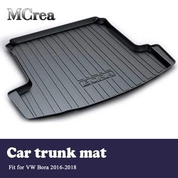

MCrea Auto Car Rear Trunk Mat Cargo Liner For Volkswagen Bora MK4 2018 2017 VW Accessories Trunk Carpet Luggage Tray Floor Mat