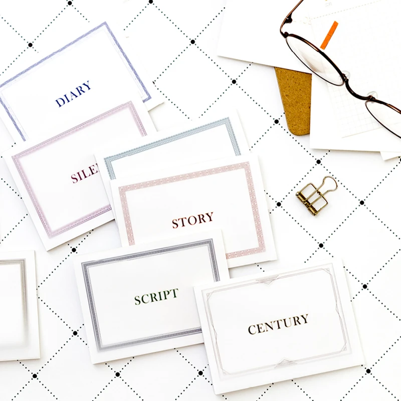 

Mo.Card Retro Frame novels notepad paper message note Memo pad