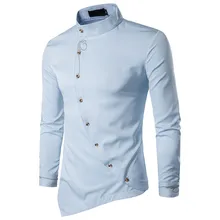 New Luxury Casual Fashion Robe Chemises Slim Fit Casual élégant Homme à Manches Longues