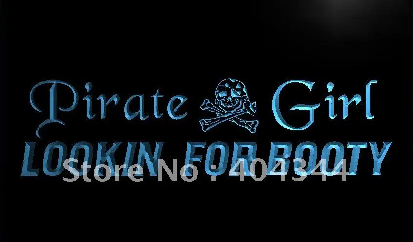 

LK647- Pirate Girl Looking for Booty NR LED Neon Light Sign