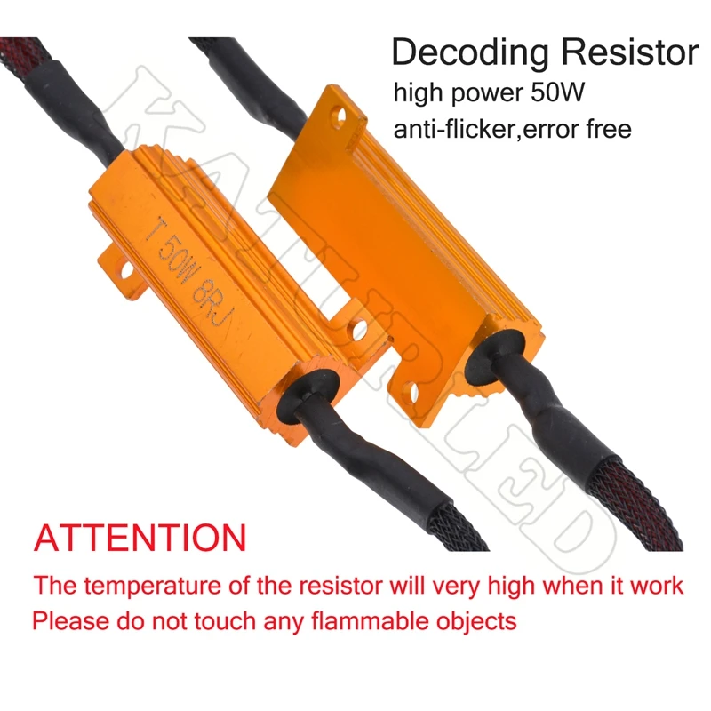 2 шт. 50 Вт 6ohm автомобильный Canbus декодер нагрузочные резисторы для BAU15S PY21W поворотник Blink Blinker светодиодный лампочка DC12V
