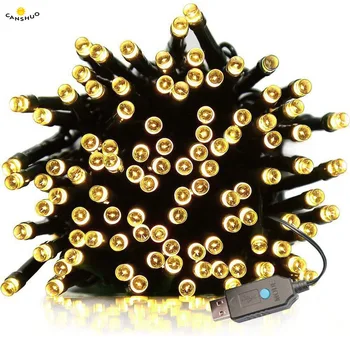 

10/20M 100/200LED USB 8 Mode LED String Light Waterproof LED Holiday Outdoor Fairy Lights For Christmas Party Wedding Decoration