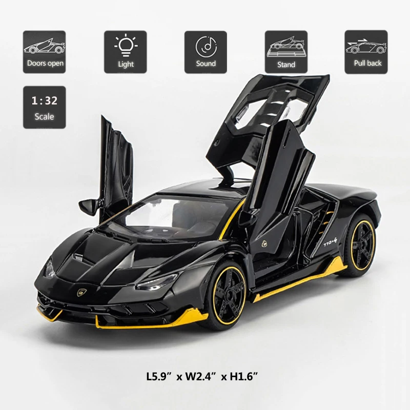 Модель автомобиля HOMMAT 1:32 Centenario LP770 4 супермодель литые из сплава игрушечные