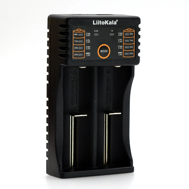 Liitokala Lii202 18650 зарядное устройство 1 2 V/3 0 7 85 V 0.5A/1A NiMH Li Ion 26650 батарея