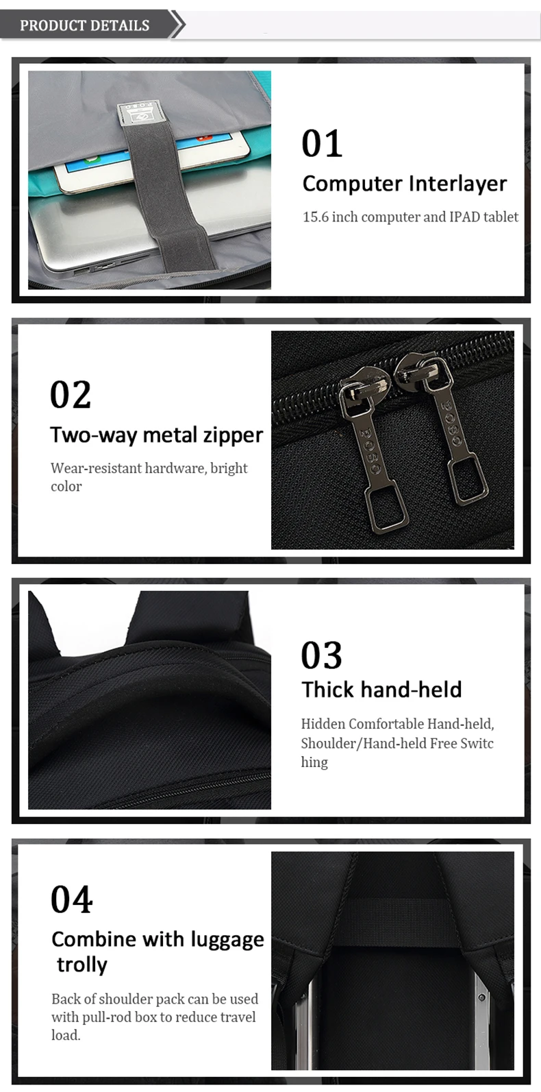 mochila de náilon à prova dwaterproof água