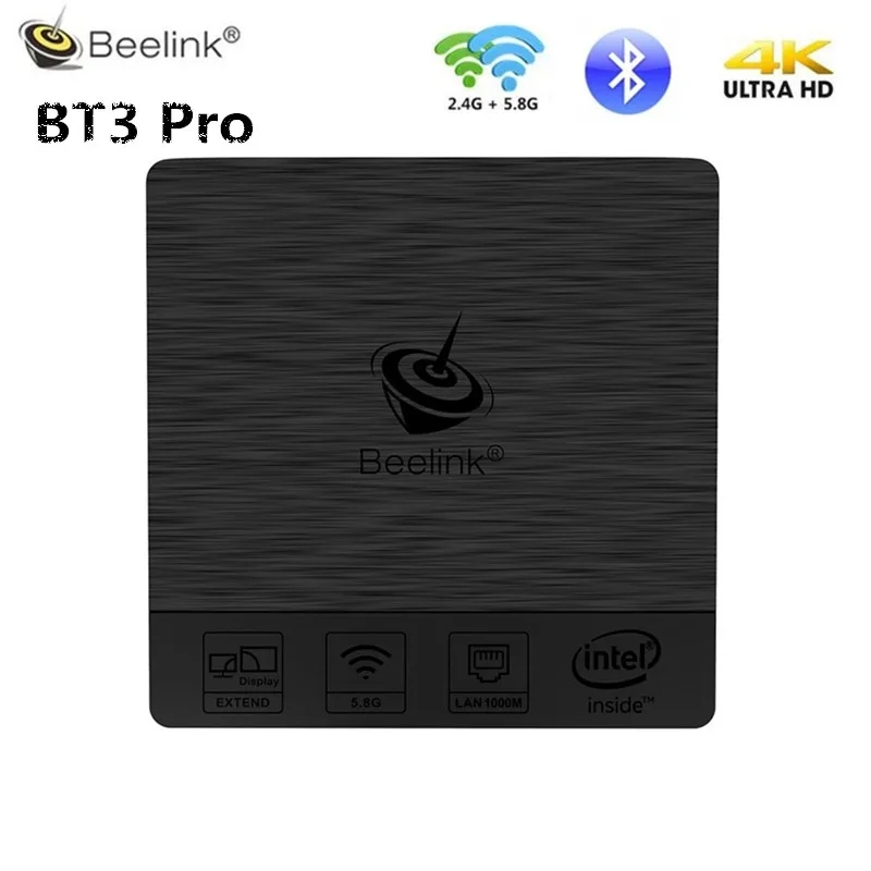 

Beelink BT3 Pro Mini PC WiFi Bluetooth 4.0 TV Box 4GB RAM 32GB/64GB ROM Intel Atom X5-Z8350 64Bit Set Top Box