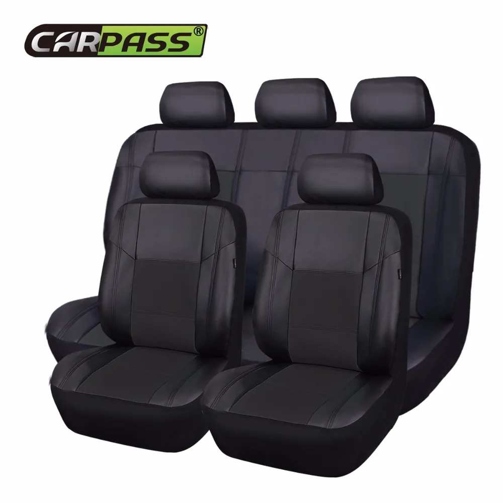 Чехол Carpass для сиденья автомобиля черный серый 6 цветов искусственная кожа
