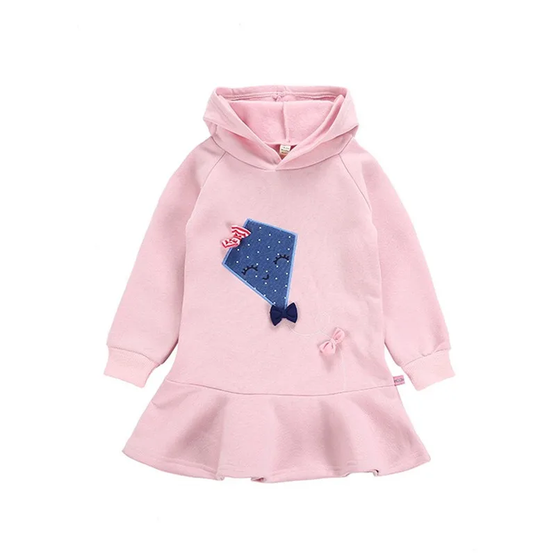 

Autumn Baby Girls Dresses Cotton Children Hooded Clothes Warm Winter Dress 2018 New Child Princess Party Christmas Dress