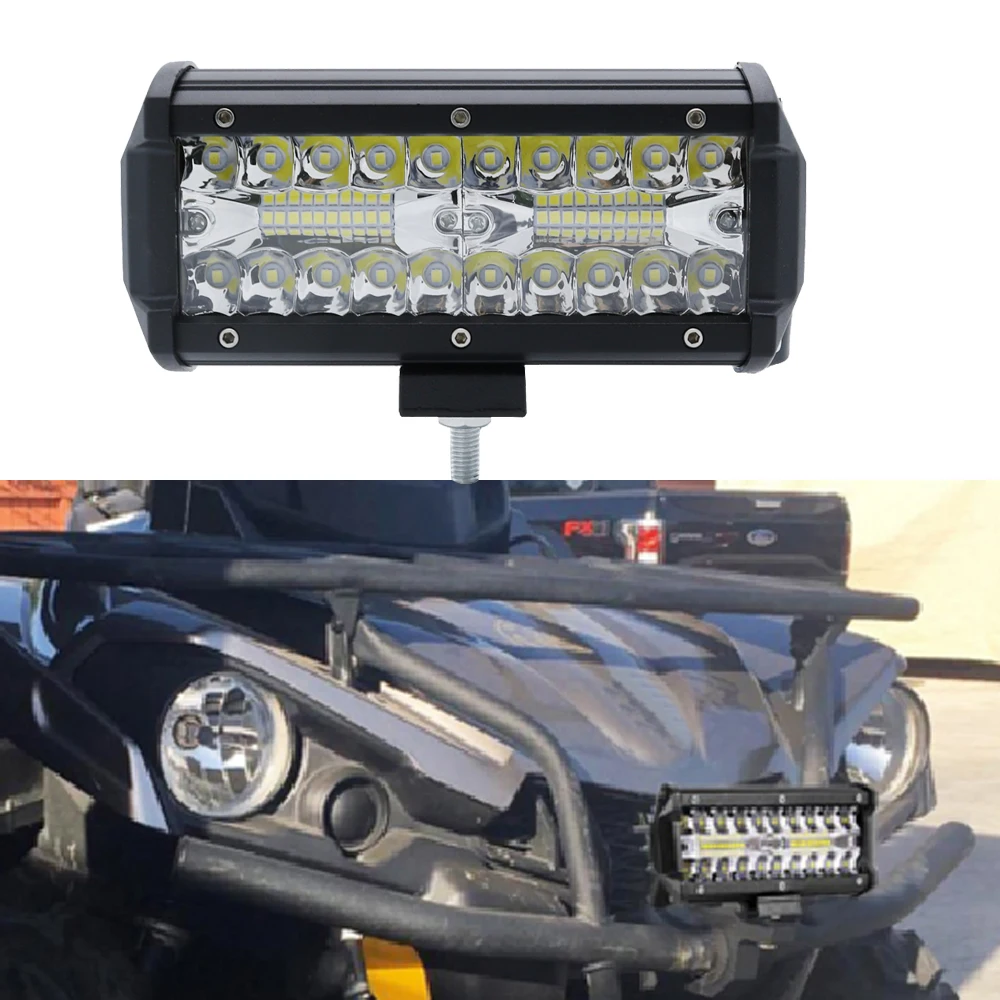 7 Inch 120W Led Work Light Bars Spot Flood Beam for Work Driving Offroad Boat Car Tractor Truck 4x4 SUV ATV for JEEP 12V 2