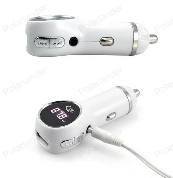 Светодиодный дисплей Bluetooth fm-передатчик Hands Free AuxMp3 плеер модулятор с портативным двойным USB зарядное устройство fm-передатчик