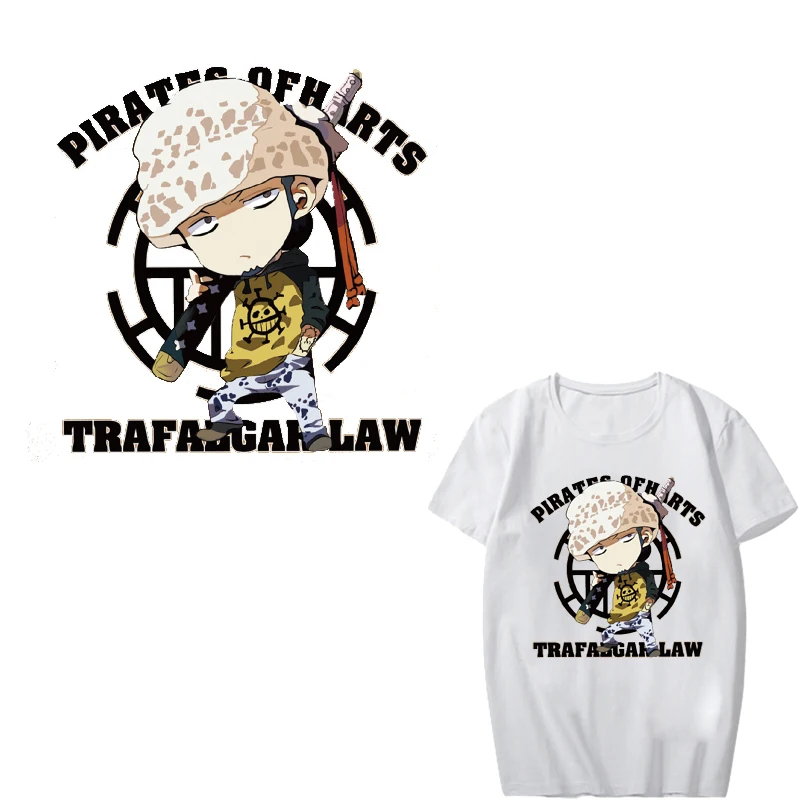

Anime Patch Iron-on Transfers for Clothing DIY T-shirt Applique Heat Transfer Vinyl One Piece Stickers on Clothes Thermal Press