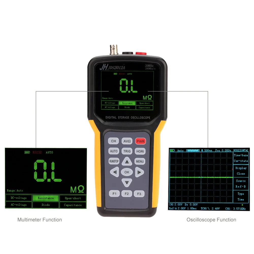 Цифровой портативный осциллограф Scope Meter 20 МГц 200MSa/s мультиметр 4000 отсчетов oscilloscopio digitale логический анализатор osiloskop