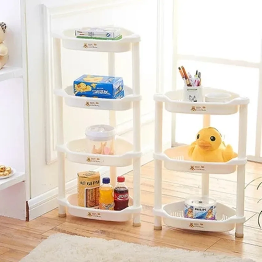 3 capas y 4 capas bastidores de almacenamiento de plástico Eco freindly