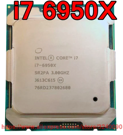 Оригинальный процессор Intel CORE Extreme Edition i7 6950X i7-6950X 3 00 ГГц 25 м 10-ядерный разъем 2011-3 |