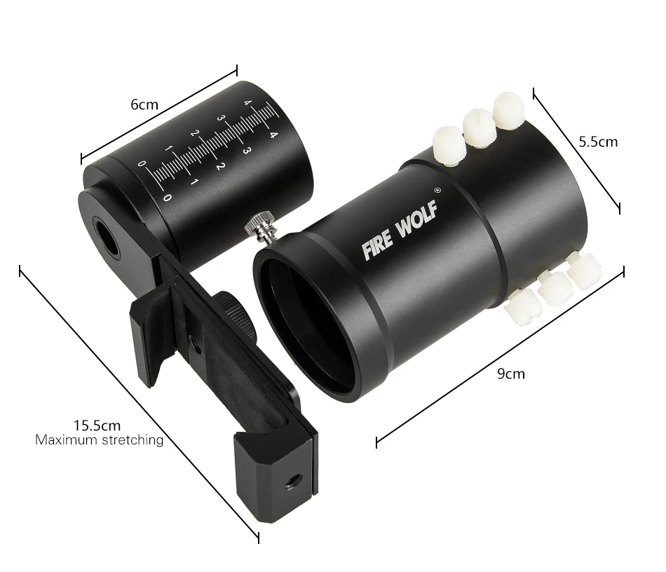 Adaptador de Sistema de Smartphones para a Caça Câmera do Telefone para Talke Fotos com Picatinny Lobo Fogo Rifle Scope ak Montar 47 6 LOBO FOGO Rifle Scope Adaptador de Sistema