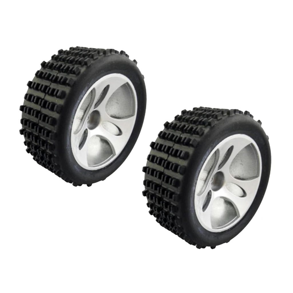 2Pcs Black Plastic Wheel Hex Rim Tire Tyre for Wltoys A959 RC Crawler Buggy