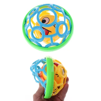 

0-12 Months Baby Creative Colorful Ball Toy Rattles Develop Intelligence Plastic Hand Bell Rattle Christmas Birthday Gift Toys