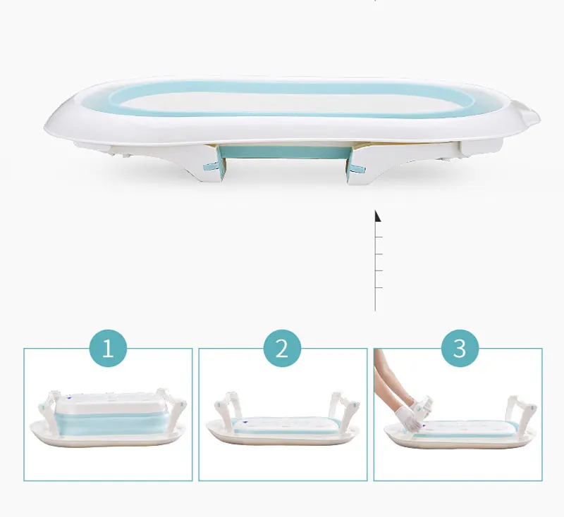 Newborn Baby Folding Bath Tub Baby Swim Tubs Bath Body Washing Portable Foldable Children Eco-friendly Non-Slip Safe Kid Bathtub