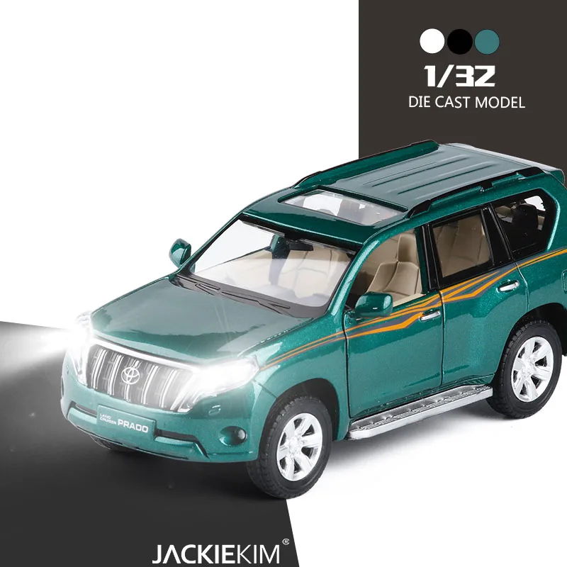 

High simulation 1:32 Toyota 2016 Prado Off-Road SUV Alloy Car Model With Pull Back Sound Light For Boy Gifts Free Shipping
