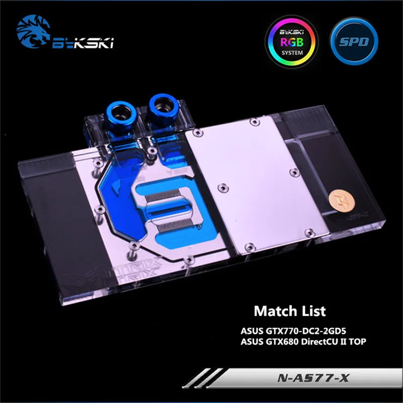 

Bykski Full Coverage GPU Water Block For ASUS GTX680 DC2 GTX770 TOP Graphics Card N-AS77-X