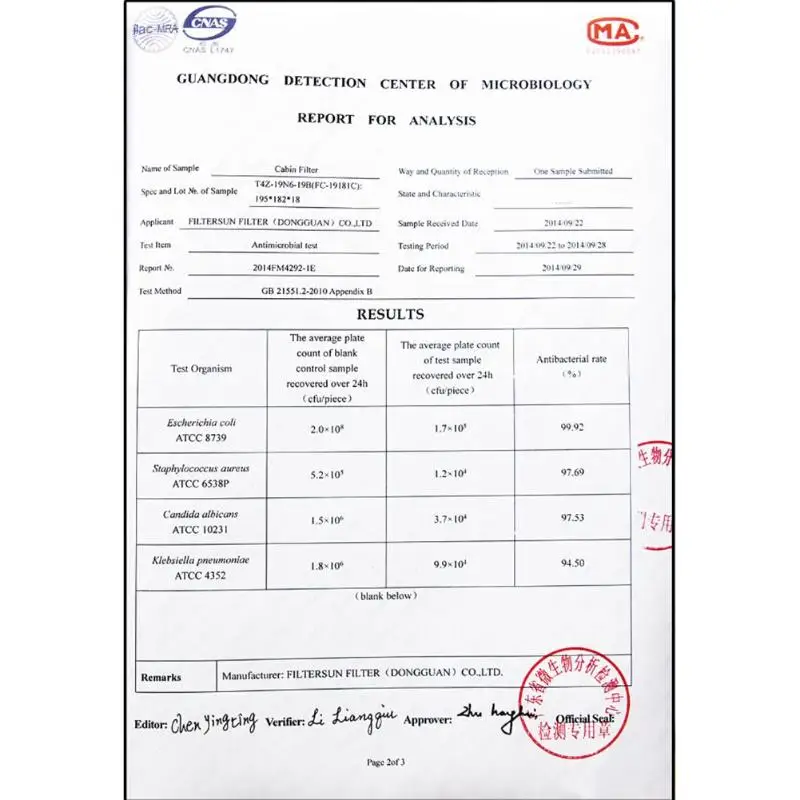 Воздушный фильтр в салон автомобиля для Toyota RAV4 CAMRY Corolla Yaris RACTIS 87139-52020