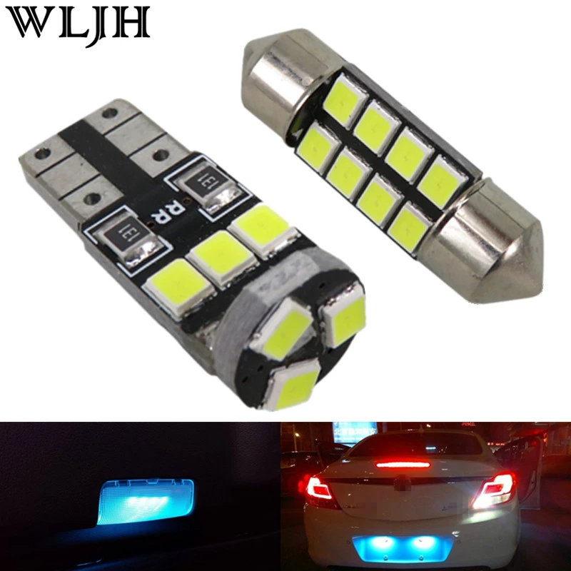 

6x Car Led Lamp 2835 SMD W5W T10 Bulb 12v Interior Dome Map Trunk License Plate Light Package for Mitsubishi Lancer 2007-2014