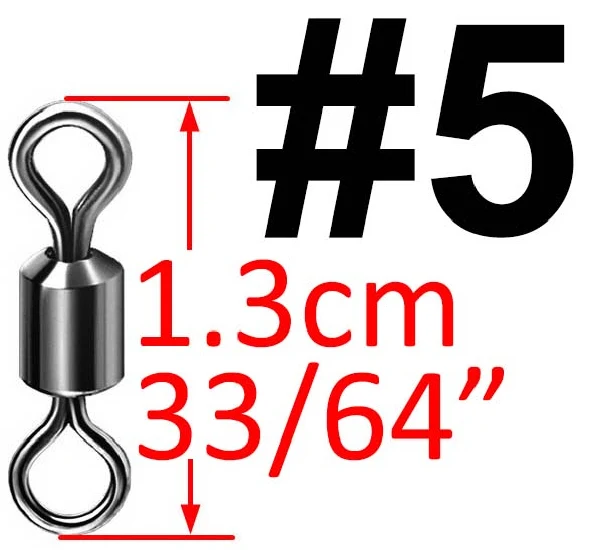 1000 шт. рыболовный баррель из нержавеющей стали, поворотное твердое кольцо, размеры, Поворотный соединитель, аксессуары для рыбалки - Цвет: 5