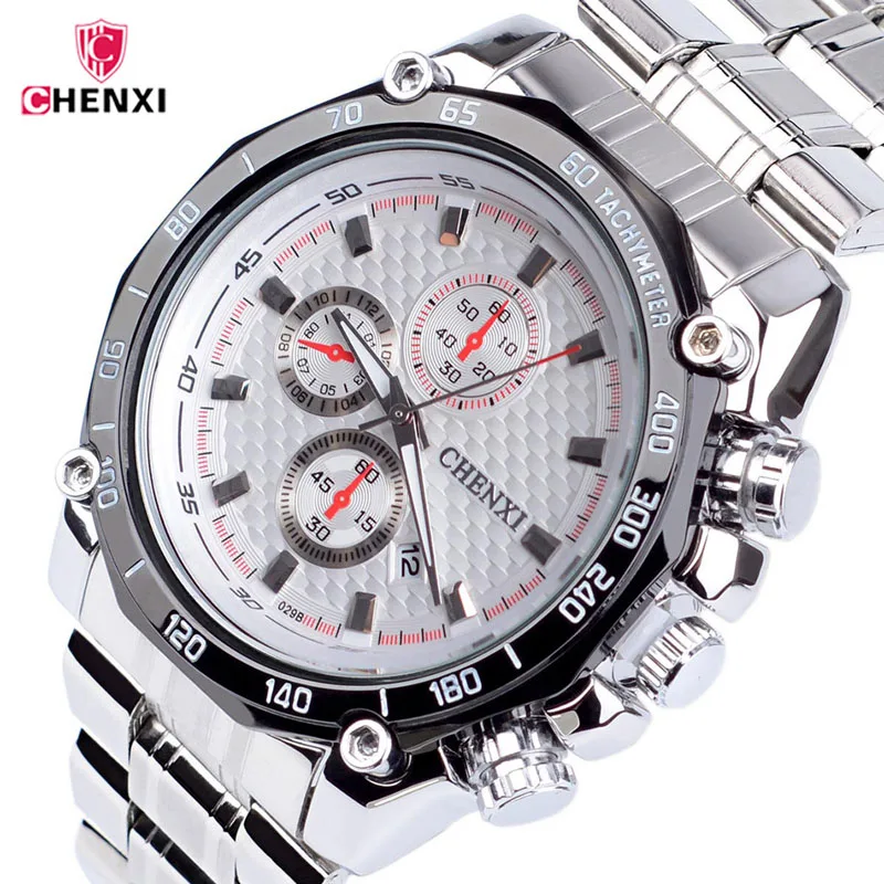 

CHENXI Watch Hot Fashion Sport Mens Watches Top Brand Luxury Quartz Clock Full Steel Waterproof Wrist Watch Relogio Masculino 40