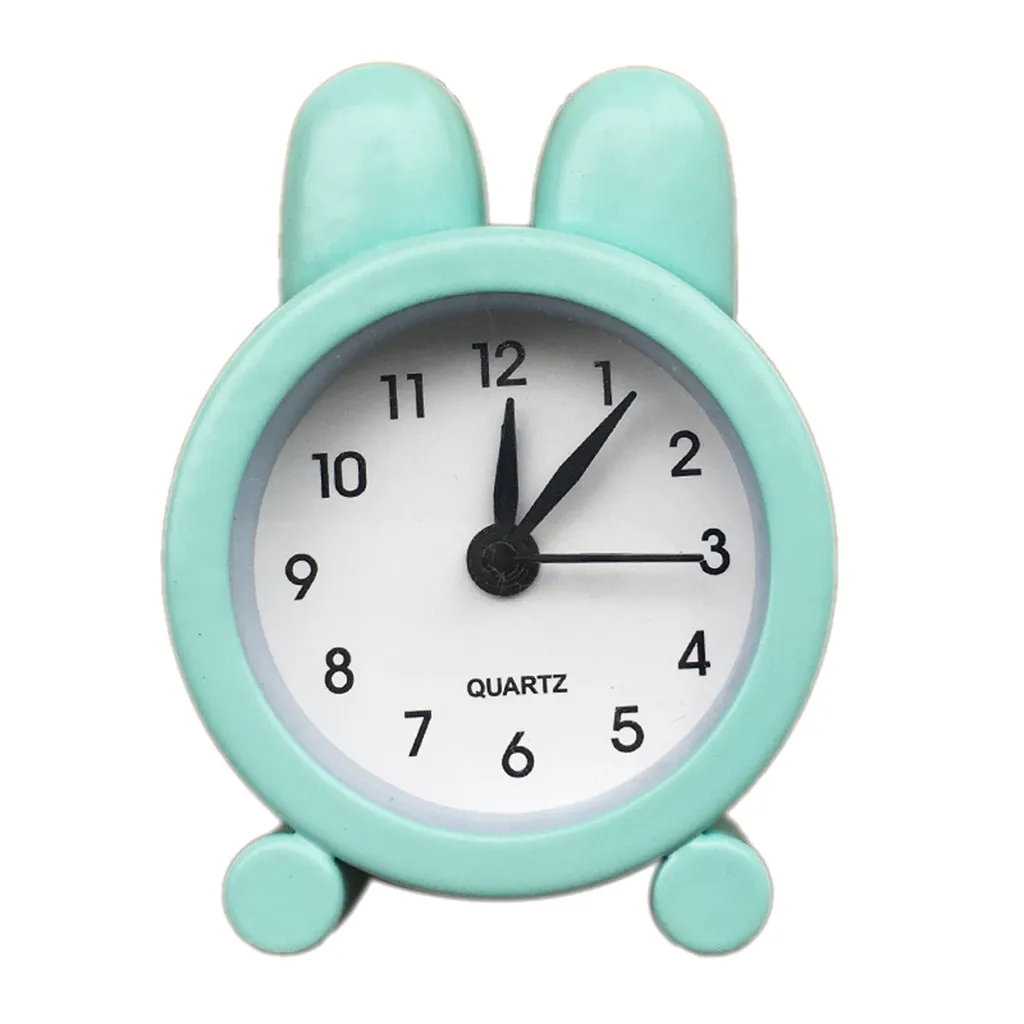 Ретро портативный милый мини мультфильм будильник круглый номер часы для домашнего стола Настольные Цифровые Часы домашний декор