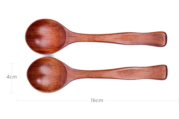 Small Natural Wood Spoons Korean Style Rice Soup Spoon Kids Baby Dessert Ice Cream Spoon Wooden Kitchen Cutlery Tableware (3)