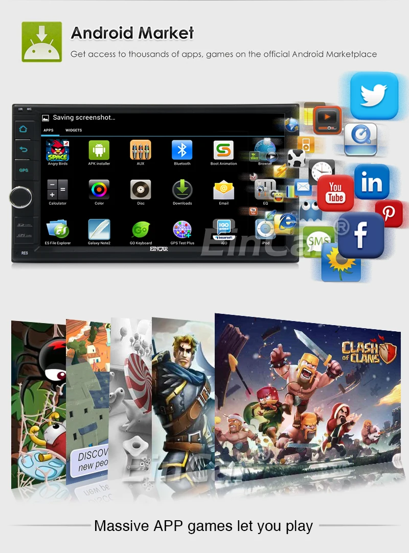 Top 2Din Head Unit Android 5.1.1 GPS radio Car Stereo Auto Radio Audio 1080P Video Player Wifi FM Steering Wheel Control+rear Camera 3