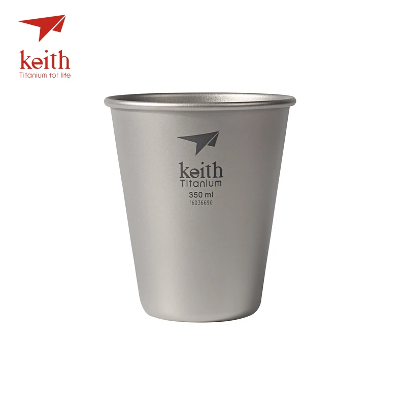 Keith Pure titanium пивные кружки, посуда для напитков, окрашенный, титановый, кофейные чашки, Ультралегкая кружка для путешествий, 350 мл, 450 мл, 40 г, 45 г