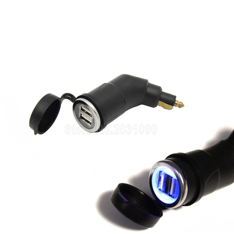

for BMW F 650/700/800 GS R 1200 GS Double USB Charger 2 Port Power Socket 5V 4.2A Adapter LED Light For Ipad Iphone