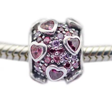 Бусины для изготовления ювелирных изделий DIY Стерлинговое Серебро-ювелирные изделия взрыв любви шарм из бисера Подвески Серебро 925 Berloque Perles Шарм