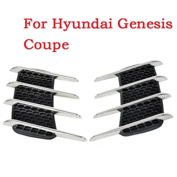 

Creative Chromium Stickers Simulation auto Vents Simulation Decorative Shark Gills Outlet Side Cover For Hyundai Genesis Coupe