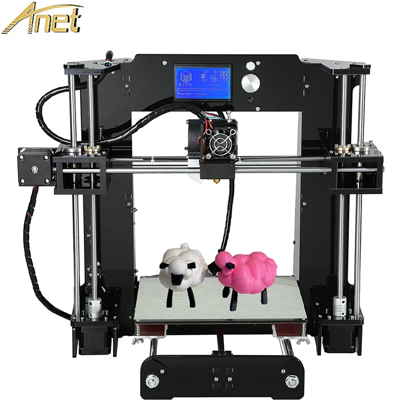 

Anet A6 A8 A8-L High Precision 3D Printer Big Size 22*22*25cm/22*22*24cm Large Printing Size Hotbed with Filaments+SD Card+Tools