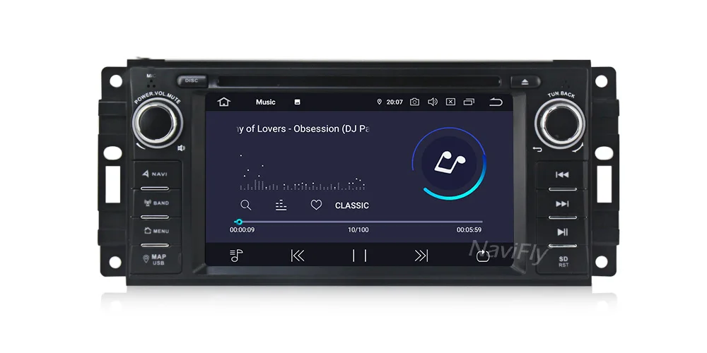 Cheap NaviFly IPS DSP 6.2" Android 9.0 Car Radio DVD Player GPS Navigation for JEEP Patriot Liberty Wrangler Compass DODGE Chrysler 24