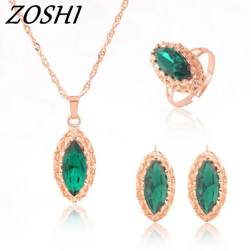 Женский комплект из колье и серёг с австрийскими кристаллами|jewelry sets for women|jewelry