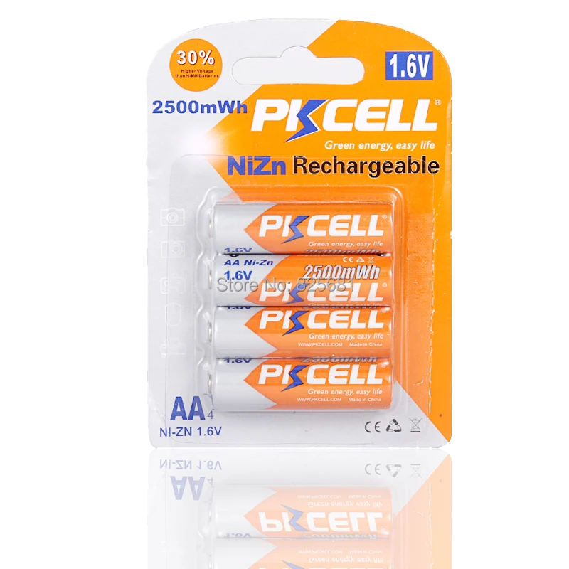 Аккумуляторные батареи PKCELL 4 шт. NIZN AA 1 6 МВт/ч и ni zn AAA aaa в с зарядным устройством