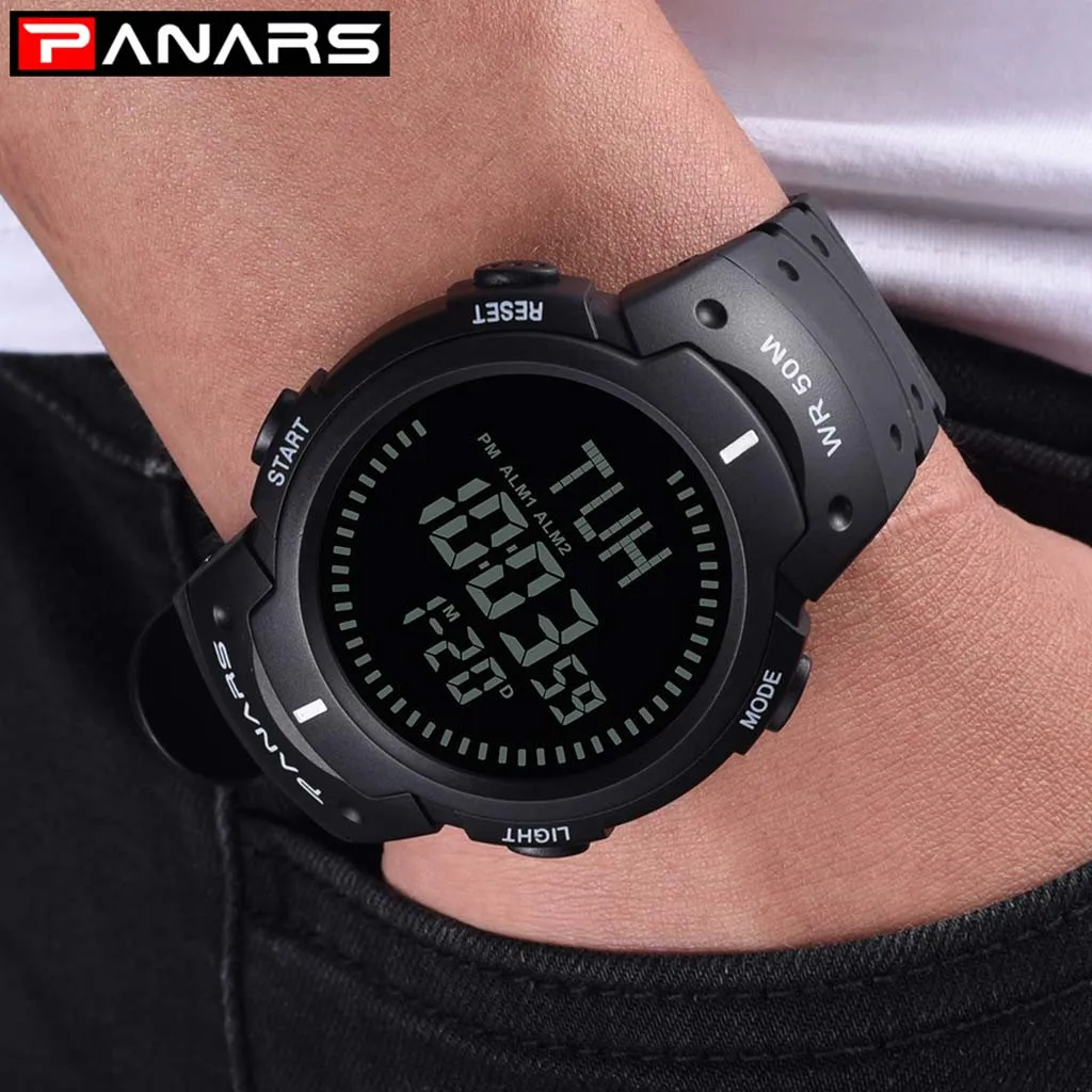 

Digital Electronic Sport Watch Military Waterproof LED Outdoor For Compass Watch